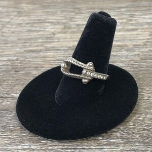Brighton Swarovski Crystal LAZO Ring Size 6